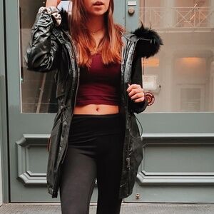 SAM Fur Trench Jacket